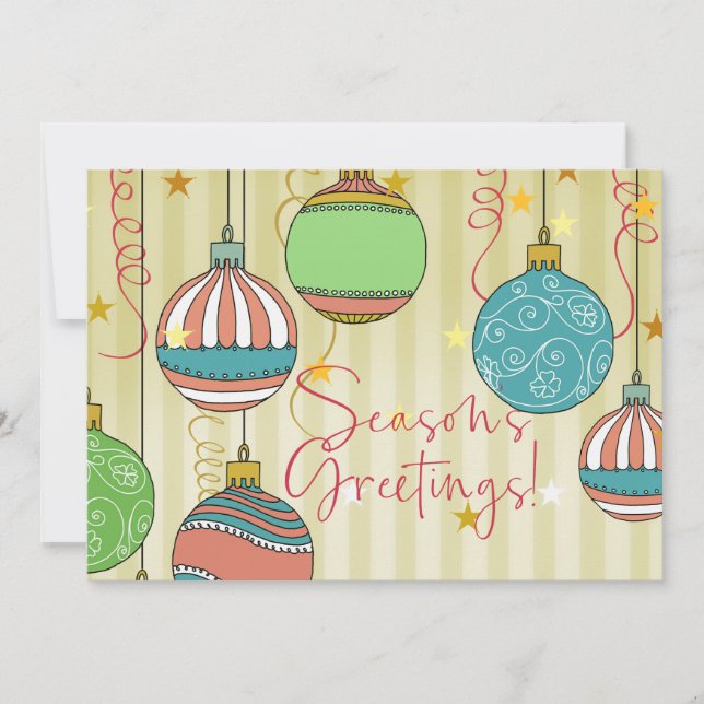 Julsäsongens hälsningar! Kort (Framsida)
