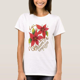 Julsäsongens hälsningar med Poinsettias Tee Shirt