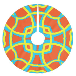 Julsäsongens multifärgad klassisk mönster julgransmatta borstad polyester