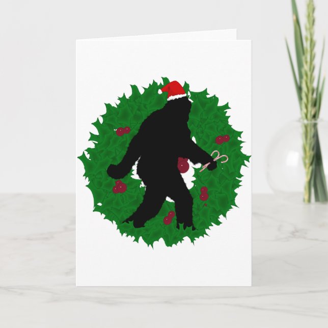 JulSasquatch-jakt Helgkort (Framsida)