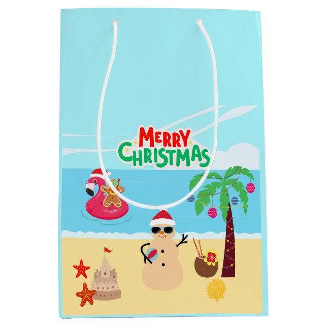 Julscen vid stranden (Framsidan)
