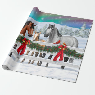 Julscenbukten Buckskin Dapple Grått Horses Presentpapper