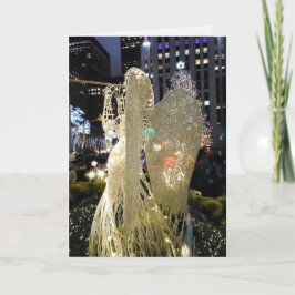 Julscenen Angel Rockefeller Plaza NYC Helgkort