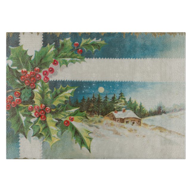 Julscenen Holly Snö Winter (Framsidan)