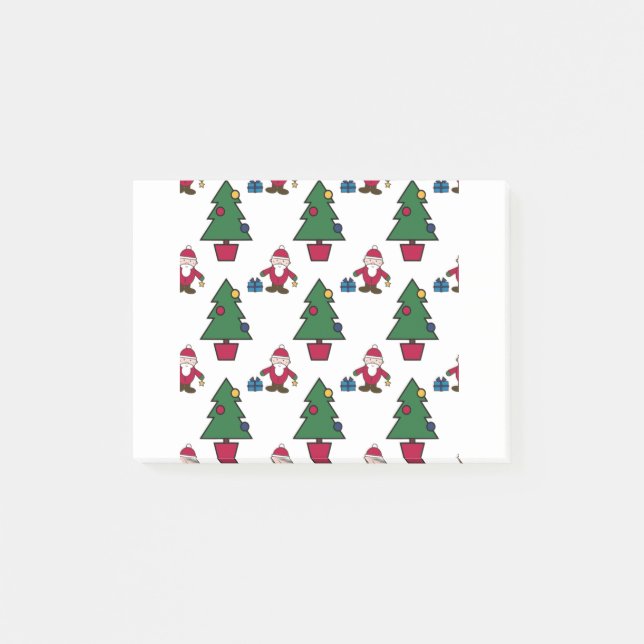 Julscenen, sömlös mönster post-it block (Framsida)