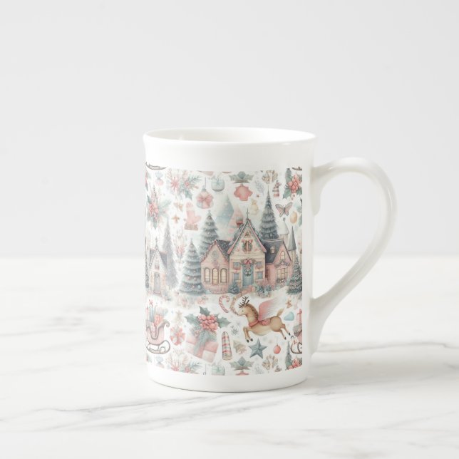 Julscenen Tapet Benporslin Mugg (Höger)