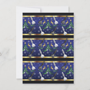 Julschackpjäser - Snöflingor Xmas Träd Julkort