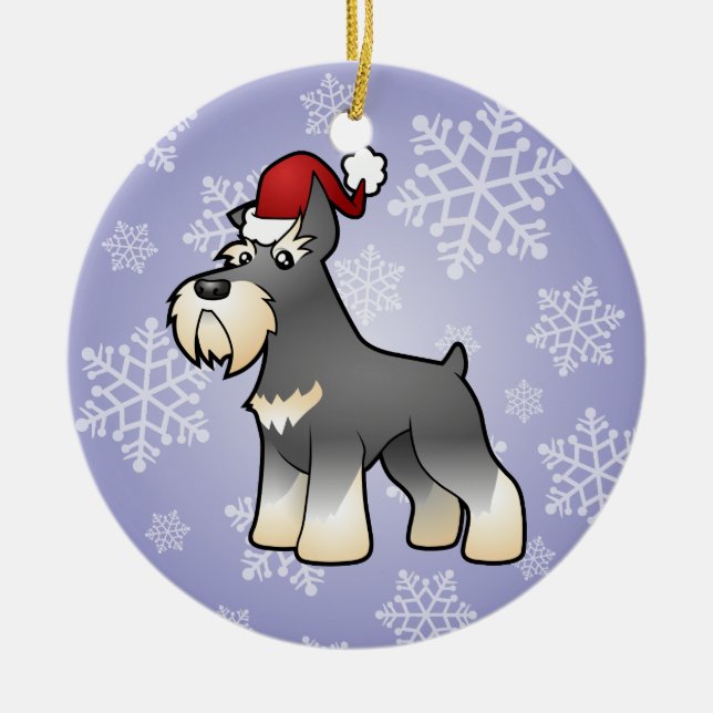 JulSchnauzer Julgransprydnad Keramik (Framsidan)