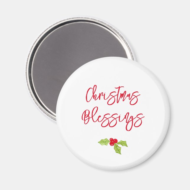 Julsegningar Holly Festiv Högtid Tro Magnet (Front/Back)