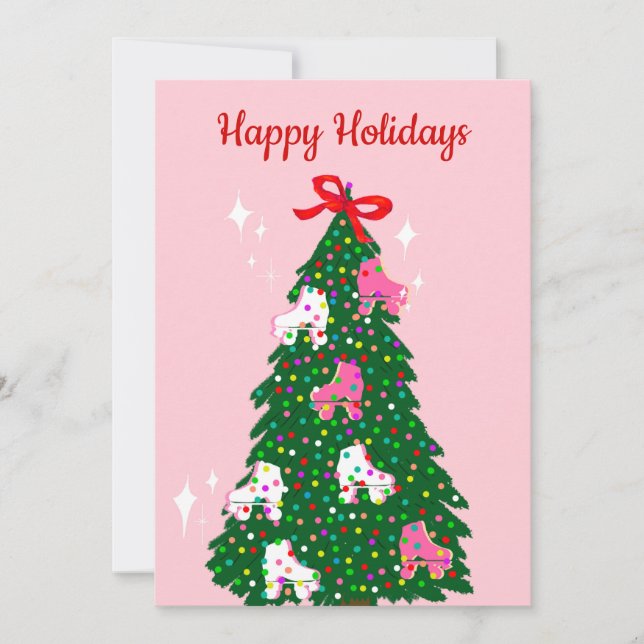 Julsemester Rullskridskoåkning Julskridskoåkning Julkort (Framsida)