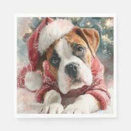 Julservett av papper med Boxer Pappersservett