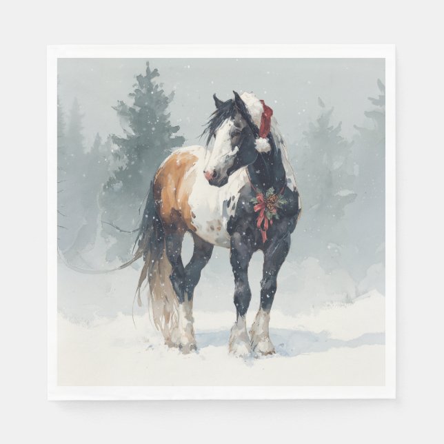 Julservett / Vacker Paint Horse  Pappersservett (Framsidan)