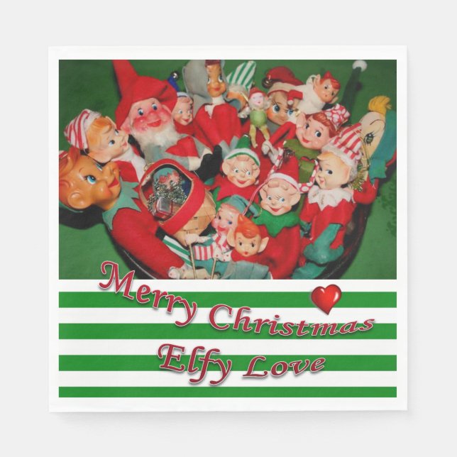 Julservetter, God Jul, Tomte Pappersservett (Framsidan)