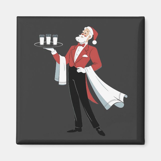 Julservitris Santa Server Jul  Magnet (Framsidan)