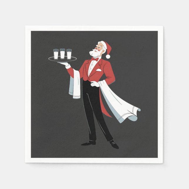 Julservitris Santa Server Jul  Pappersservett (Framsidan)