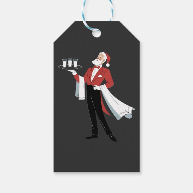 Julservitris Santa Server Jul  Presentetikett (Framsidan)