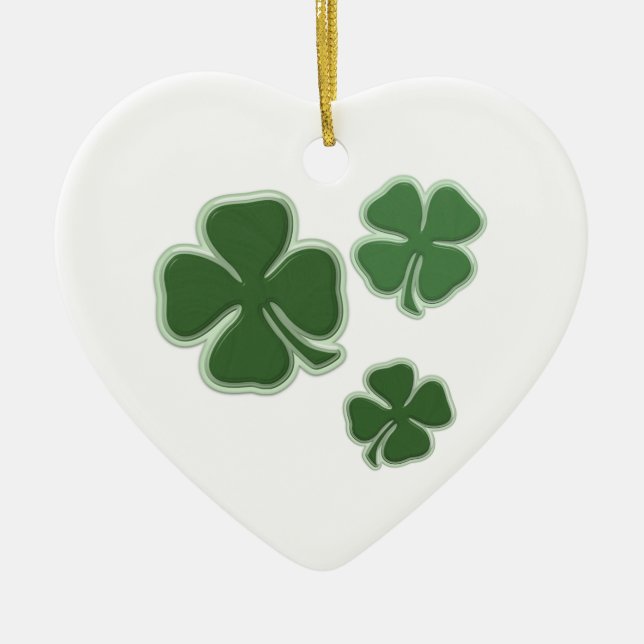 JulShamrocks Julgransprydnad Keramik (Framsidan)