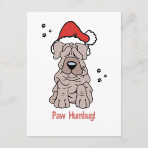 JulSharpei hund Helg Vykort