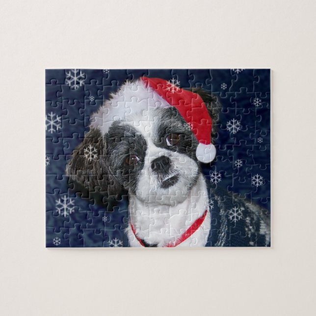 JulShih Tzu hund Pussel (Horisontell)