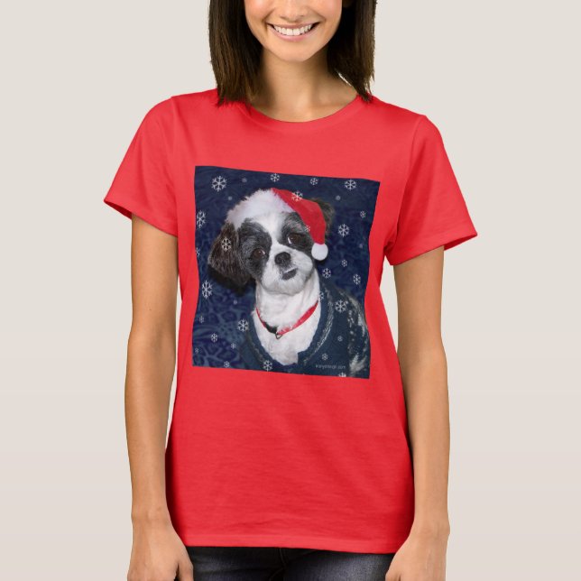 JulShih Tzu hund Tee (Framsida)