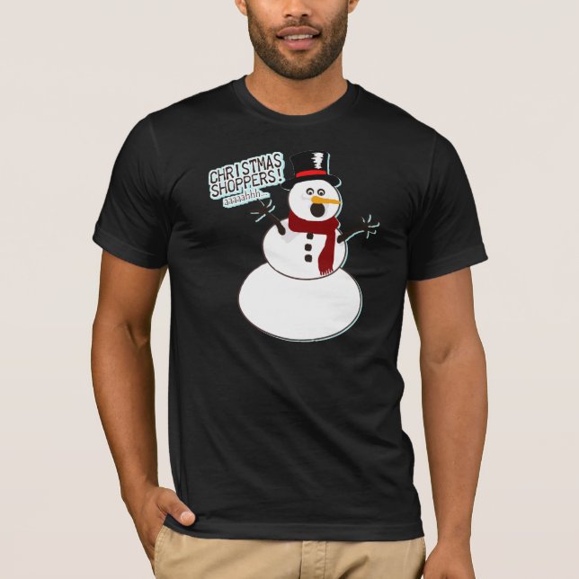 Julshoppare Ahhhhhh! Tee Shirt (Framsida)