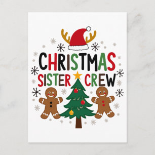Julsister Crew Festive Gingertea Friends Vykort