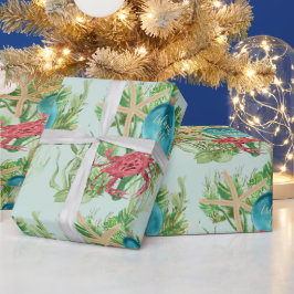 Julsjöscenen med öarnas levande prydnadsföremål presentpapper