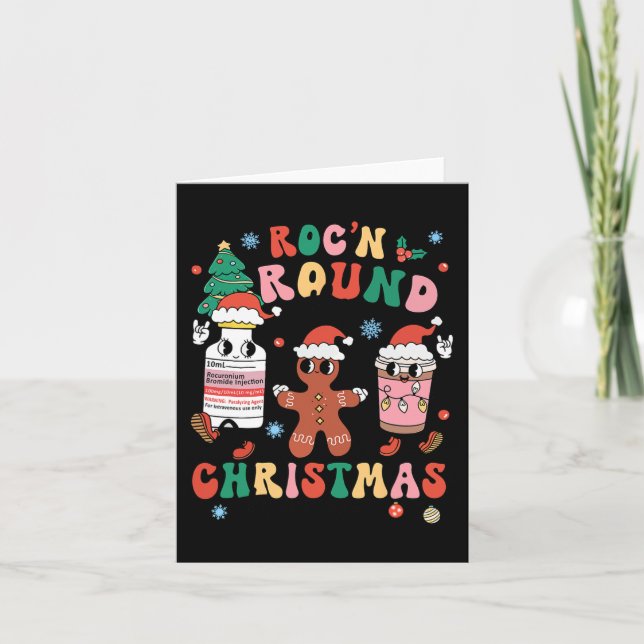 Julsjuksköterskans sjuksköterska runt jul kort (Framsida)