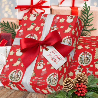 Julsk fotokoek & Från namn kaka Presentpapper