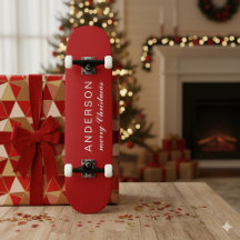 Julsk skateboard för festlig julglädje