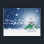 Julsk snowman semester vykort<br><div class="desc">Jul snowman design.</div>