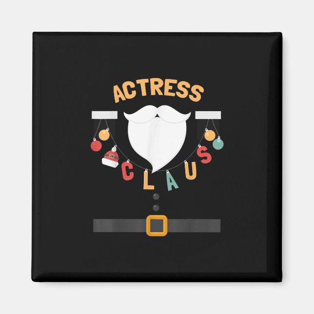 Julskådespelerskan Claus Santa Out Gift Magnet (Framsidan)