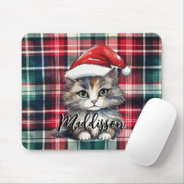 Julskägget Santa Cat med Namn Musmatta