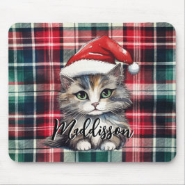 Julskägget Santa Cat med Namn Musmatta