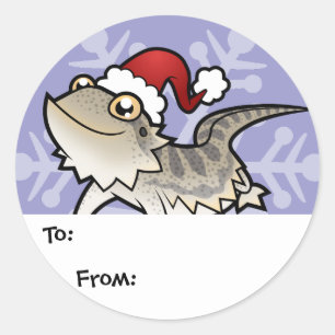 Julskäggig drake / Rankinsdrake Runt Klistermärke