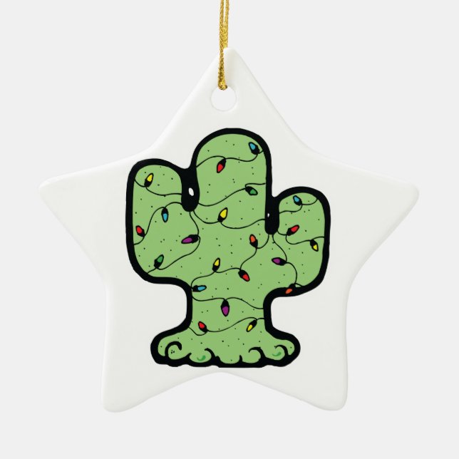 julskaktus julgransprydnad keramik (Framsidan)