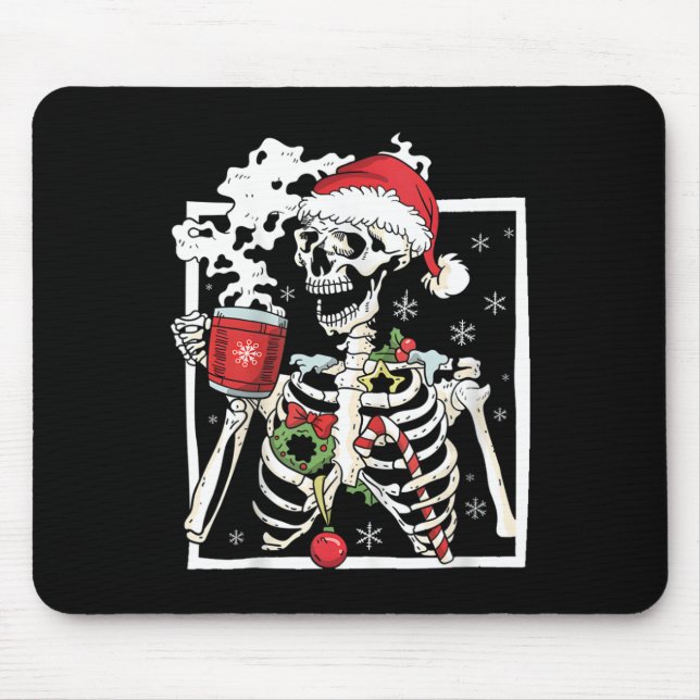 Julskal med leende skulldryck musmatta (Framsidan)