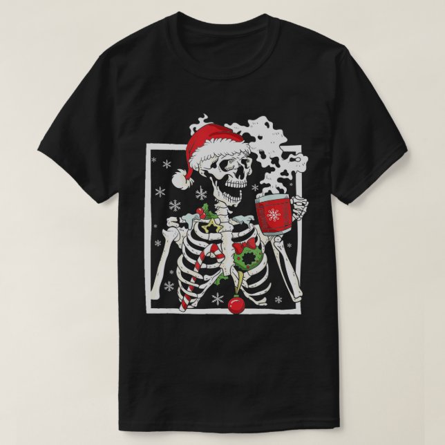 Julskal med leende skulldryck t shirt (Design framsida)