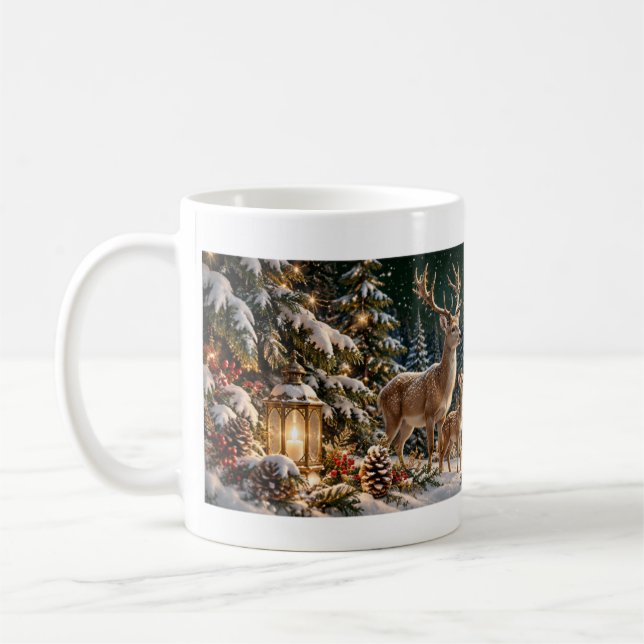 Julskål med skogsmotiv kaffemugg (Vänster)