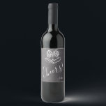 Julskål, Vin-etikett på Anpassningsbarna Chalkboar Vinflaska Etikett<br><div class="desc">Perfekt för gåva ge eller bara för roligt till din helgdag kan julmärket Vin vara personlig som du vill.</div>