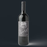 Julskål, Vin-etikett på Anpassningsbarna Chalkboar Vinflaska Etikett<br><div class="desc">Perfekt för gåva ge eller bara för roligt till din helgdag kan julmärket Vin vara personlig som du vill.</div>