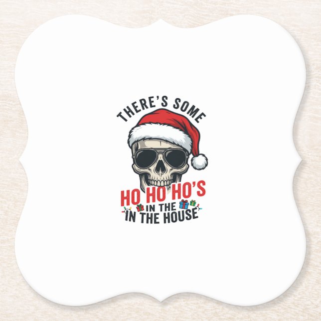 Julskalle Ho Ho Ho Humor Design Underlägg Papper (Framsida)