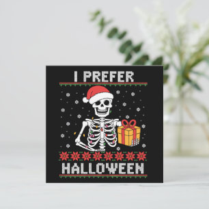 Julskalle Jag föredrar Halloween Ful jul Julkort