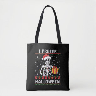 Julskalle Jag föredrar Halloween Ful jul  Tygkasse