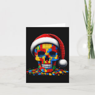 Julskalle Santa Hatt Block Brickor Master Builder Kort