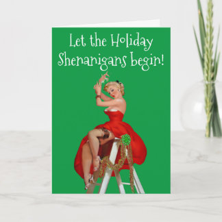 Julskälmskheter Retro Pinup Julkort Helgkort