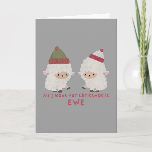 Julskämt: Allt jag vill ha i julklapp är Tacka Kort (Framsida)