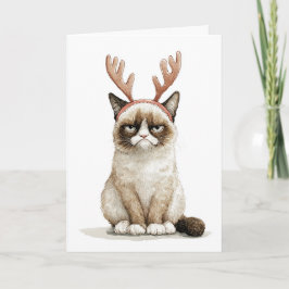 Julskämt katt helgkort