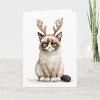 Julskämt katt helgkort