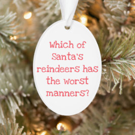 Julskämt med ren presenter i akryl